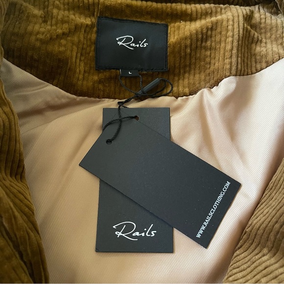 NWT Rails Ezra Corduroy Cropped Puffer Jacket Size L - Picture 9 of 11